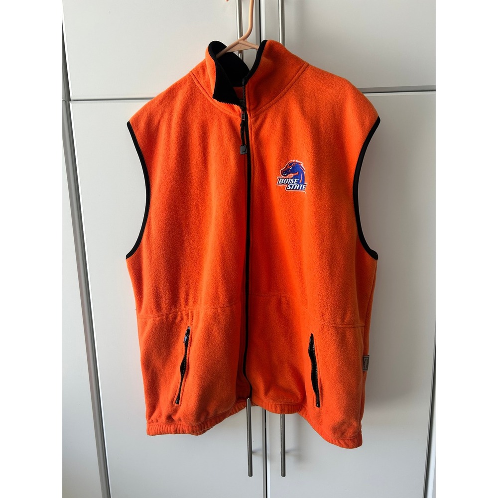 Colorado Timberline Boise State Broncos Fleece Vest Mens XL Orange Full Zip NCAA